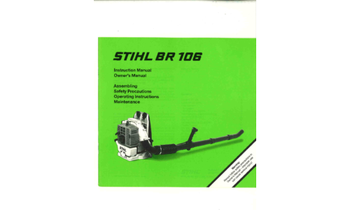 Stihl BR 106 Blower User Manual