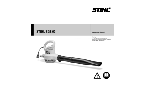 Stihl BGE 60 Blower User Manual