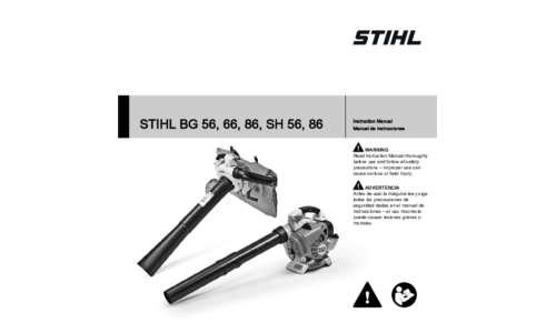 Stihl BG 56, 66, 86, SH56, 86 Blower User Manual