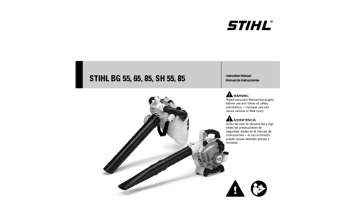 Stihl BG 55, 65, 85, SH55, 85 Blower User Manual