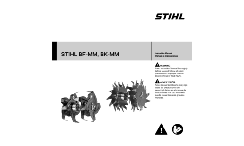 Stihl BF-MM, BK-MM Tiller Attachment User Manual