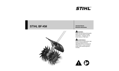 Stihl BF-KM Tiller Attachment User Manual