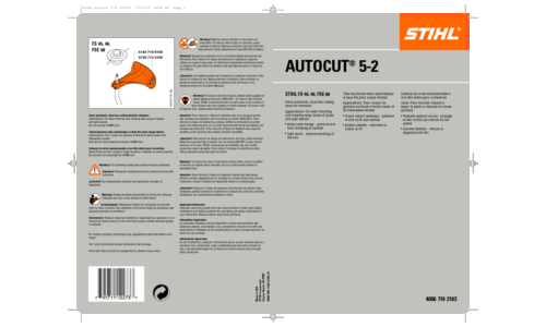 Stihl AutoCut 5-2 User Manual