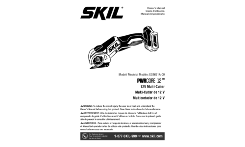 Skil ES4651A Power Shear User Manual