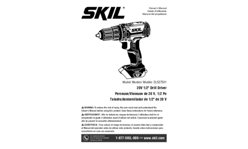 Skil DL527501 Drill Driver User Manual