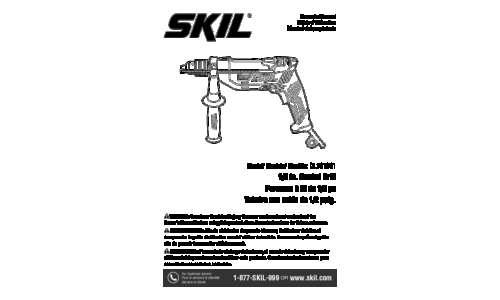 Skil DL181901 Drill User Manual