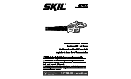 Skil BL4713 Cordless Leaf Blower User Manual