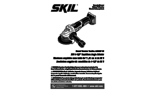 Skil AG2907 Cordless Angle Grinder User Manual