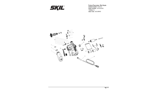 Skil 7510 Belt Sander Parts List