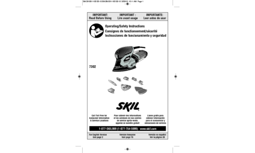 Skil 7302 Detail Sander User Manual