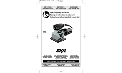 Skil 7292 Sander User Manual