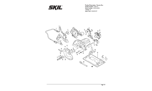 Skil 5280 Circular Saw Parts List