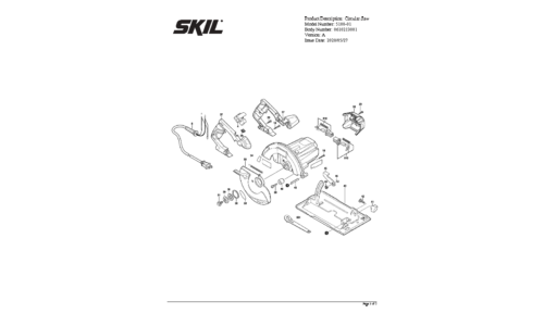 Skil 5180 Circular Saw Parts List