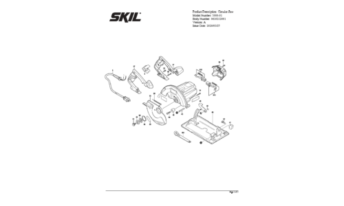 Skil 5080 Circular Saw Parts List