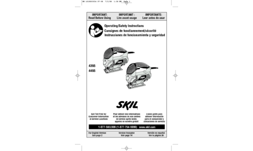 Skil 4495 Jigsaw User Manual