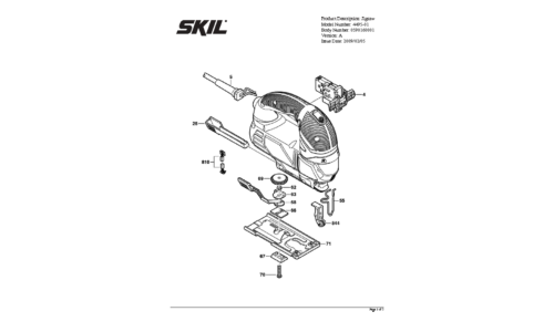 Skil 4495 Jigsaw Parts List