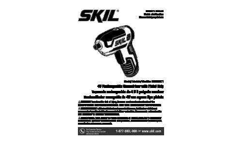 Skil SD561801 Cordless Screwdriver User Manual