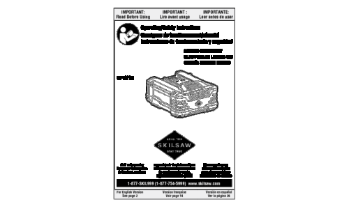 Skilsaw SPTH15 Battery Pack User Manual