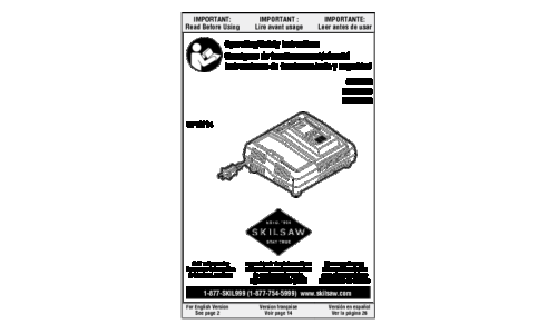 Skilsaw SPTH14 Charger User Manual