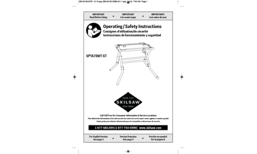 Skilsaw SPTA70WT Table Saw Stand User Manual