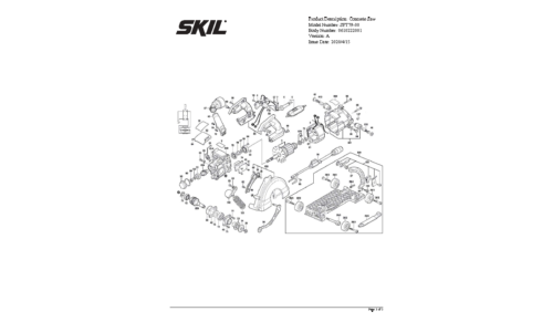 Skilsaw SPT79 Circular Saw Parts List