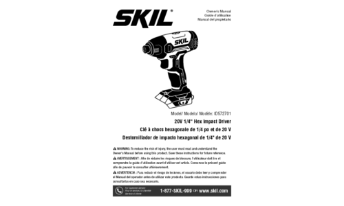 Skil ID572701 Impact Driver User Manual