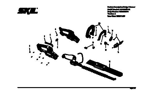 Skil HT4222B Cordless Hedge Trimmer Parts List