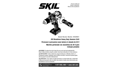 Skil HD529501 Cordless Hammer Drill User Manual