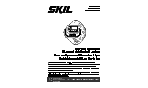 Skil LL9325 Laser Level User Manual