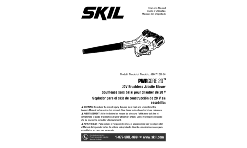 Skil JB4712B Cordless Blower User Manual