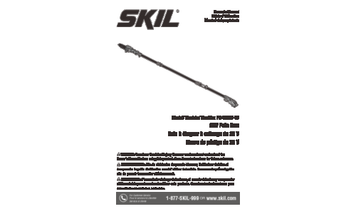 Skil PS4563B Pole Saw User Manual