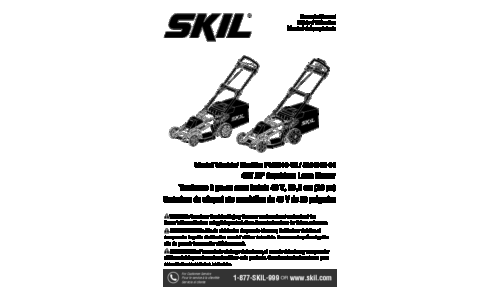 Skil PM4910, SM4910 Lawn Mower User Manual