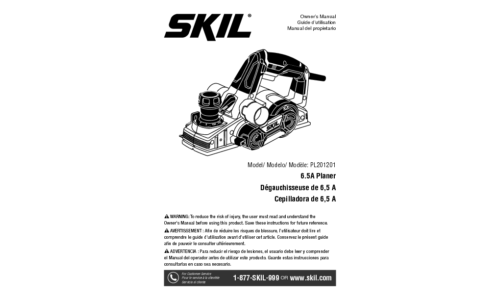 Skil PL201201 Planer User Manual