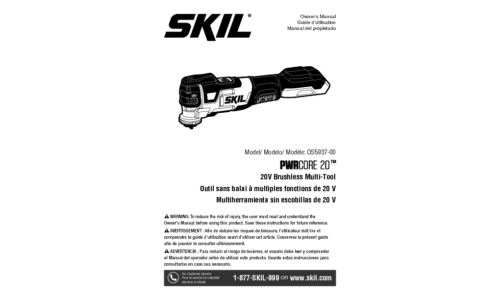 Skil OS5937 Cordless Multi Tool User Manual