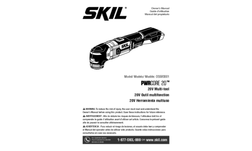 Skil OS593001 Cordless Multi Tool User Manual