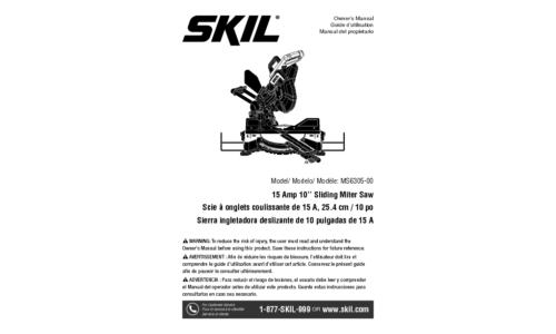 Skil MS6305 Miter Saw User Manual