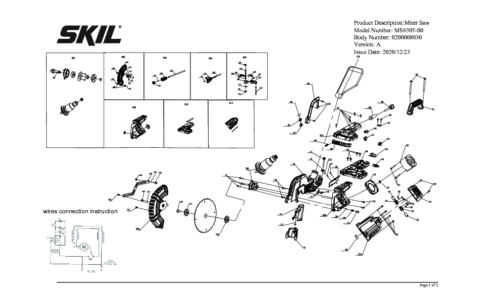 Skil MS6305 Miter Saw Parts List