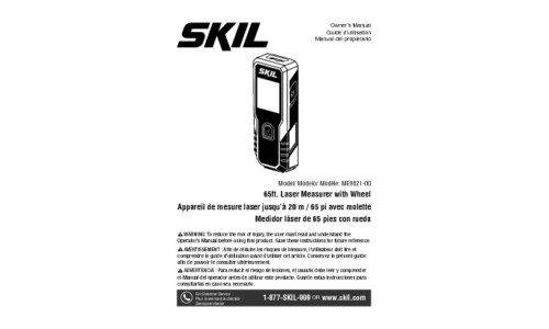 Skil ME9821 Laser Measure User Manual