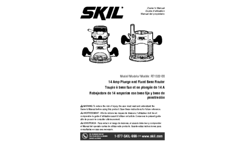 Skil RT1322 Router User Manual