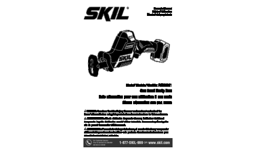 Skil RS582801 Cordless Reciprocating Saw User Manual