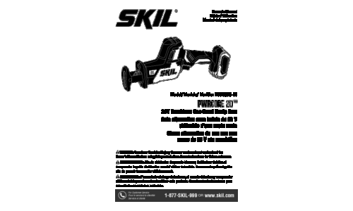 Skil RS5825B Reciprocating Saw User Manual