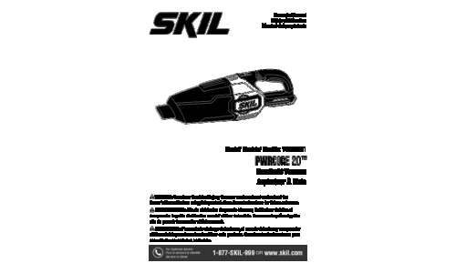 Skil VA593601 Cordless Vaccuum User Manual