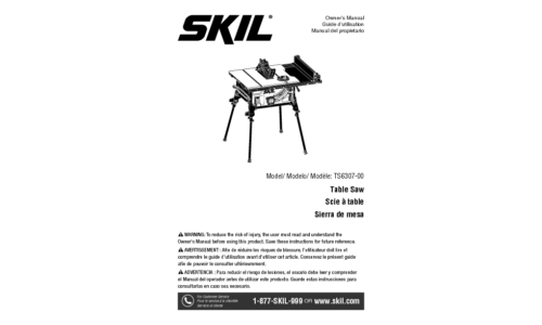 Skil TS6307 Table Saw User Manual