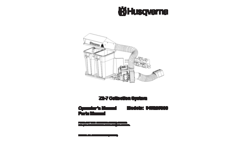 Husqvarna Z2-7 Collection System (Z Grass Catcher) 2003-04 Accessory (Turf Care) User Manual