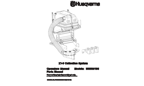 Husqvarna Z1-9 Collection System (Z Grass catcher) 2003-10 Accessory (Turf Care) User Manual