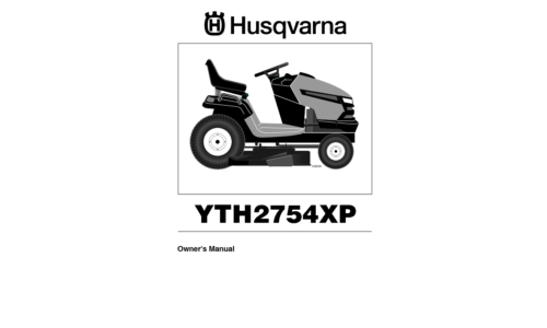 Husqvarna YTH2754 XP 96041000501 2007-02 EN User Manual