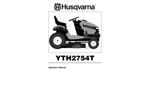 Husqvarna YTH2754 T 96041006202 2009-02 User Manual