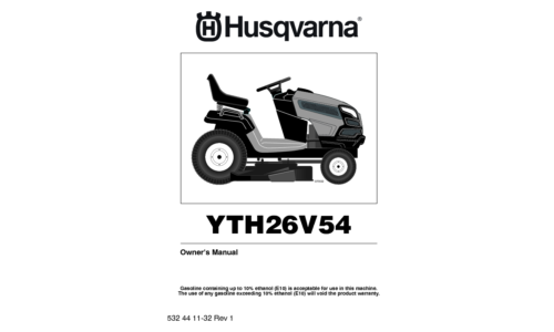 Husqvarna YTH26V54 2010-12 532441132 NAen 96043013200 User Manual