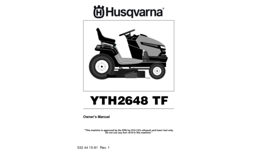 Husqvarna YTH2648 TF 96041022500 2011-01 User Manual