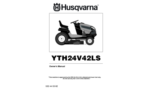 Husqvarna YTH24V42LS 2010-11 TRACTORS RIDE MOWERS 96043011500 User Manual